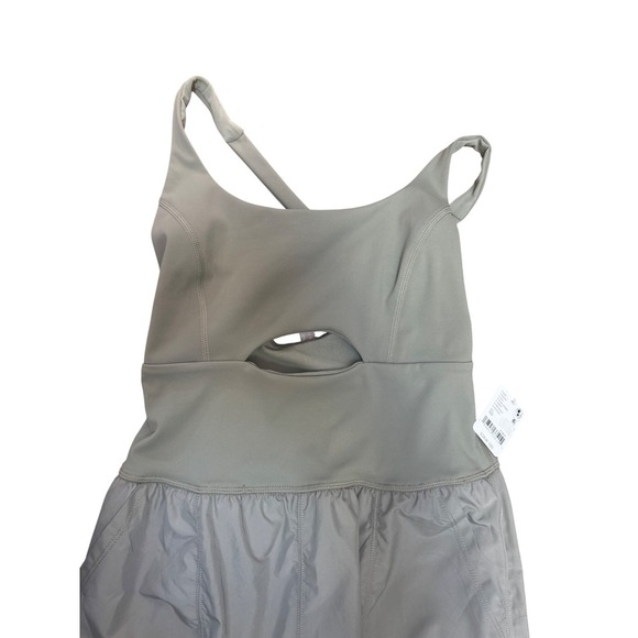 Free People Movement The Way Home Jumpsuit XS Sage Green Cutout Back Zip NWT - Picture 4 of 6